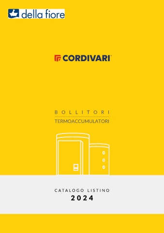 CORDIVARI - Listino Bollitori e Termoaccumulatori